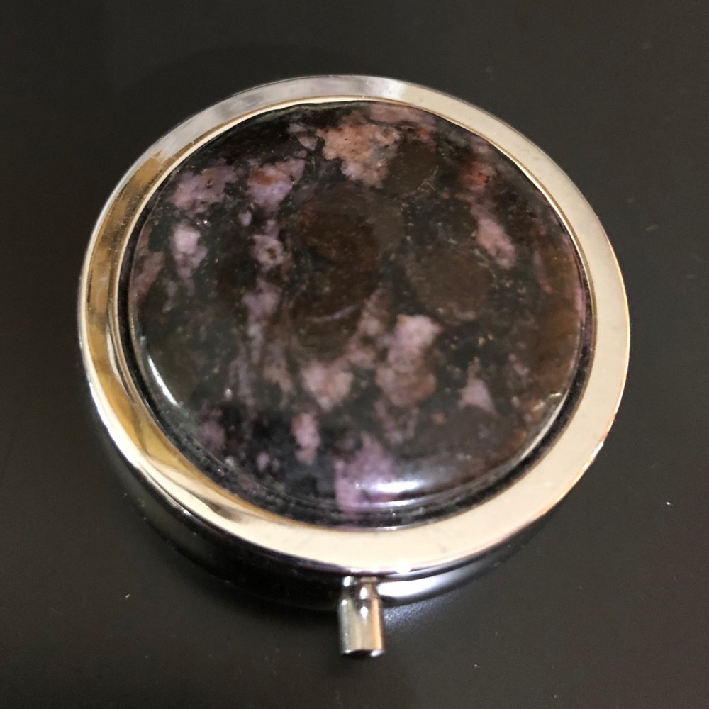 Purple Ocean Jasper Cabochon Pill Box C-5-4